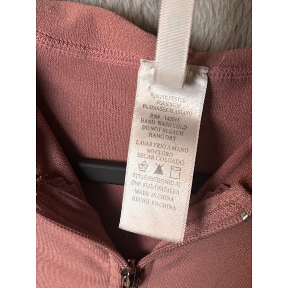 Girls Pink Ruched Zip Up Hoodie & Leggings Athleisure Set Size One Size - Picture 6 of 10